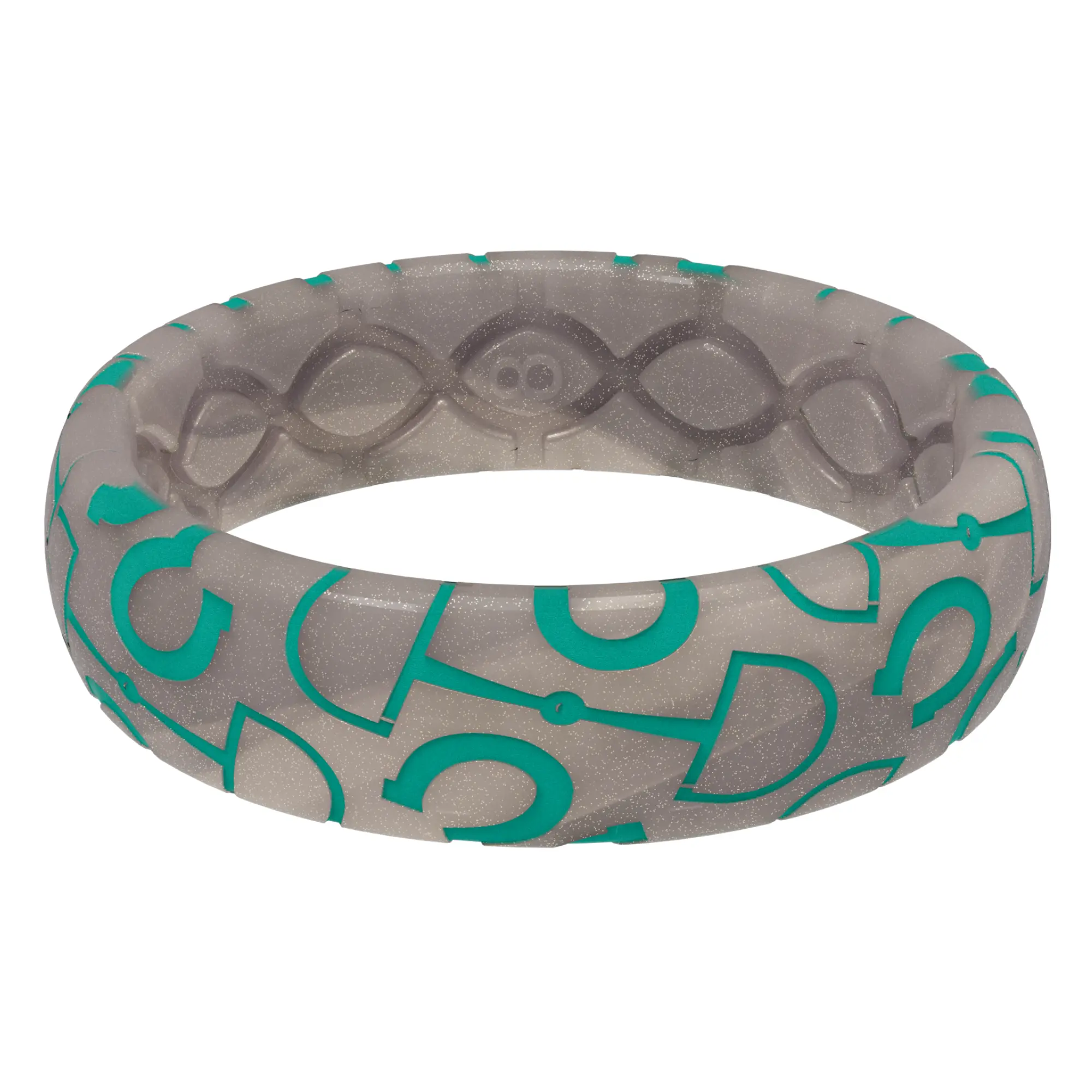 Groove Life Katie Van Slyke Ring, Breathable Women's Silicone Wedding Band, Outdoor-Inspired Patterned Rings, Flexible Rubber Band, Safe Breakaway Design Built for Work, Gym, Travel & Everyday Wear, A Bit Wild Thin Ring