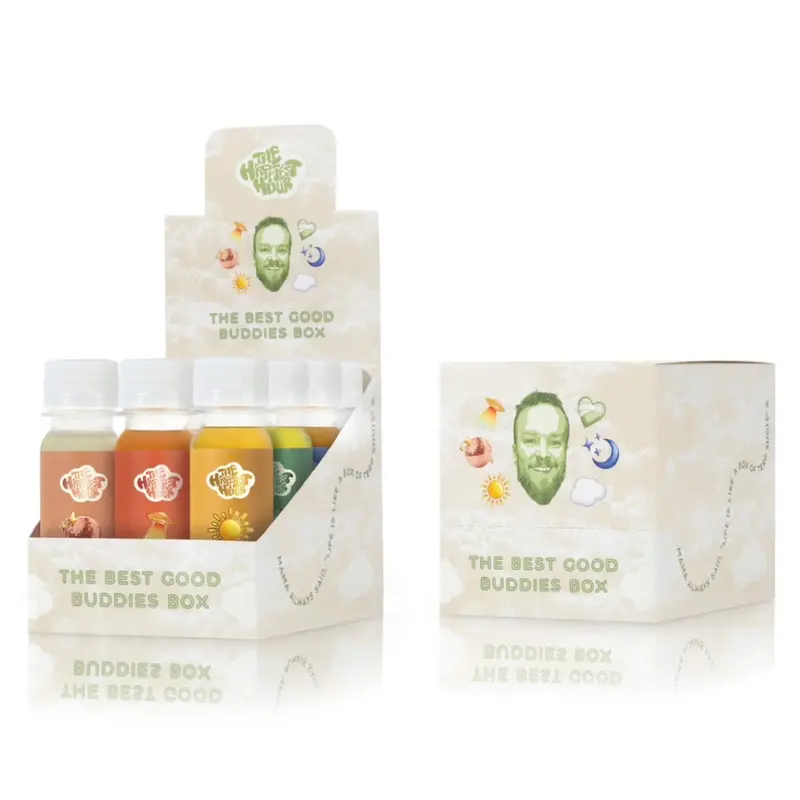 Best Good Buddies Box - 12 Pack - Featuring (2-Bottles) of All Six Wellness Vitamins Health Supplement Shots: Wake, Intensify, Bliss, Calm, Sleep, Mend
