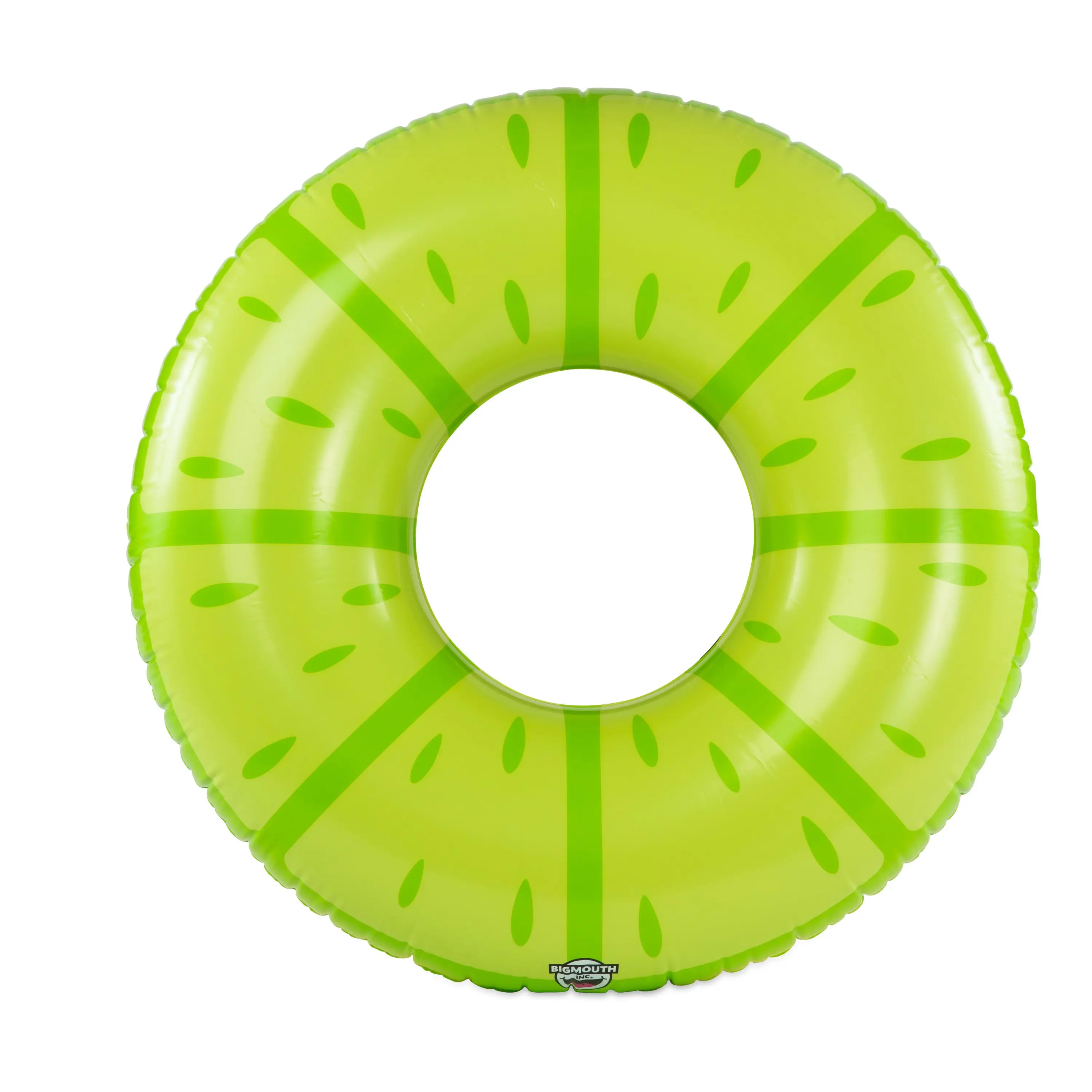 Inflatable Large Unisex Vibrant Citrus Spin Design Double Barreled Pool Float - Lemon & Lime Slice Water Sports Float for Swimming