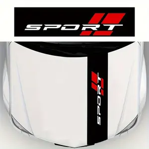 1PC Sport Style Car Bonnet Stickers, Waterproof and Sunproof Vinyl Decals, Self-adhesive Decals, Suitable for Vehicle Modification Enthusiasts, Universal Car Sticker