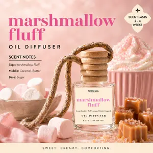 Marshmallow Fluff - 10mL Car Oil Diffusers, Hanging Air Fresheners, Car Fragrance, Car Interior Accessories