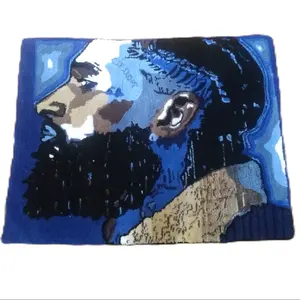 Handtufted Side Profile Portrait Rug of Nipsey Hussle