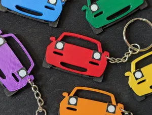 NA Miata 3D Printed Design Keychain - Durable PLA, 1.8in Wide, Perfect Gift for Fans