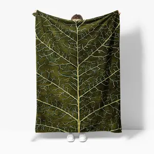 Dark Green Tree Branches Sofa Bed Throw Blanket for Living Room Bedroom Decoration Gift  Lightweight, breathable, stain-resistant, and soft
