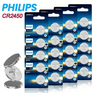PHILIPS CR2450 3V Lithium Batteries, 20pcs Long-Lasting 600mAH Button Cell Batteries, Widely Used In Car Keys, Remote Controls, Calculators, Thermometers, Etc., Durable And Reliable