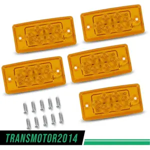 5PCS Rectangle Cab Light Fit For Amber Top Truck Roof Running Marker Light