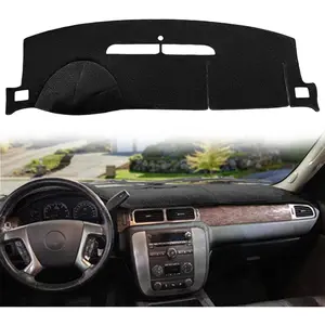Dash Cover Mat for 2007-2014 Yukon Sierra SLT Denali, 2007-2013 Chevy Silverado 1500 2500HD 3500HD LTZ/Avalanche/Suburban, Black