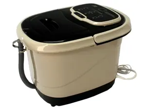Sunpentown SPA-3549B Foot Spa Bath Massager with Motorized Rollers, Brown, Plastic, Stress Relief, Circulating Heat