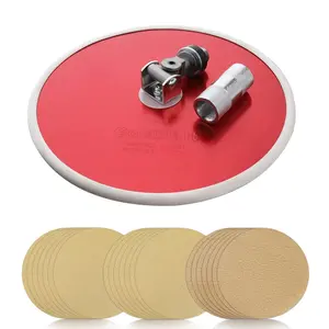 9 Inch Drywall Sander, with 30pcs Sanding Discs-Hook and Loop 80 x 100/180 Mixed Grit, for Wall Cleaning and Polishing