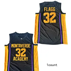 Retro Flagg #32 High School Montverde Academy Black Sport Basketball Jersey Black S~XXL