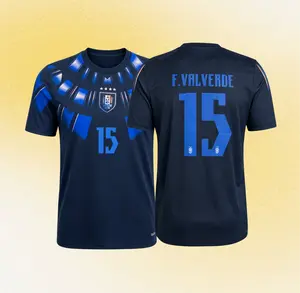 2026 Away 15# F. Valverde Short Sleeve Soccer Jersey Fans Version Breathable