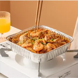 20 Pcs Square Aluminum Foil Pans Food-Grade Thickened Heat-Resistant KitchenEssentials for Baking MealPrepHacks Oven Safe Microwave Safe Air Fryer Compatible