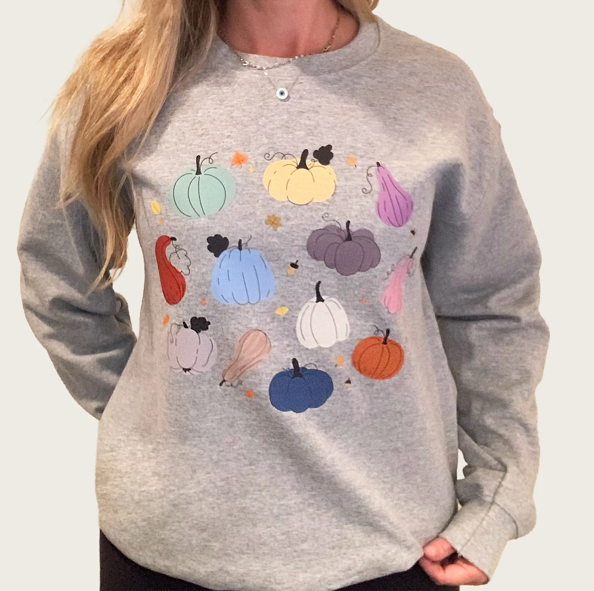 Women's Eras Print Casual Soft Hoodie - Fall Gray Cotton-Polyester Tops Sweatshirt, Comfortable