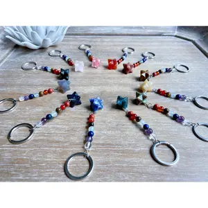 Merkaba Crystal Keychain