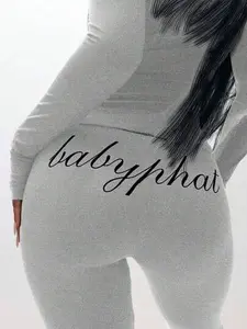 BABYPHAT Script Logo Pull On Flare Leggings With Wide Leg Bootcut Fit For Casual Comfort