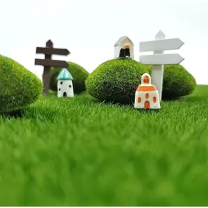 13PCS Fairy Artificial Grass 8Pack Life-Like Garden Lawn (6 x 6 Inch) with 5Pcs Artificial Moss Rocks-Miniature Ornament Garden Fairy Accessories for Dollhouse DIY Decoration - Home Improvement.