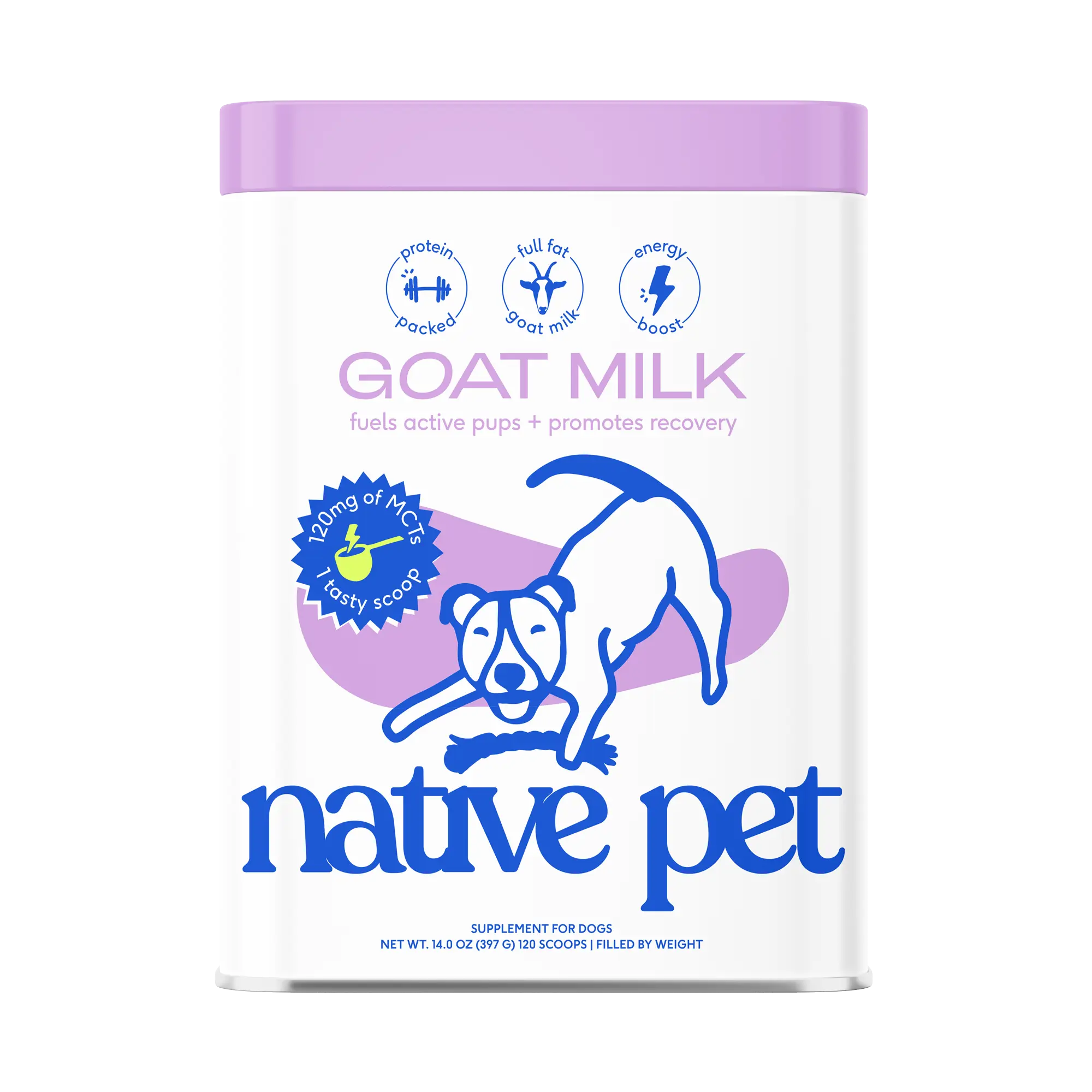 Native Pet Goat Milk for Dogs - Protein Packed, Full Fat, Energy Boost - Fuels A...
