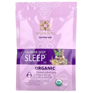Secrets of Tea Organic Valerian Deep Sleep™ Tea, Caffeine Free, 20 Tea Bags, 1.4 oz (40 g)