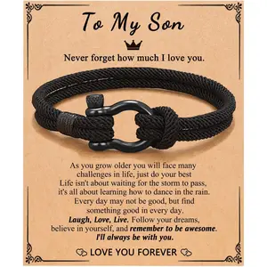 To My Boys Bracelet Gifts for Son Grandson Nephew Brother Bracelets Birthday Graduation Christmas Gifts for Teen Boys