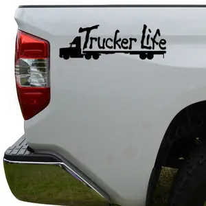 Trucker Life Driver 18 Wheeler Rig Die Cut Vinyl Decal Sticker For Car Truck Motorcycle Window Bumper Wall Home Office Decor
