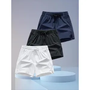 Men's Solid Color Gym Shorts, Breathable Comfortable Quick Drying Shorts, Casual Loose Gym Shorts for Running Training Gym Workout