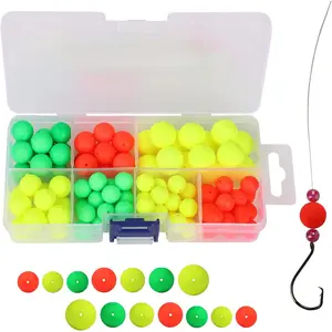 220/104/80/54/42/52pcs Fly Fishing Floats Bobbers Foam Pompano Rigs Surf Fishing Rig Floats Bright Color Round, Bullet, Cylindrical, Spin, Pill with Tackle Box
