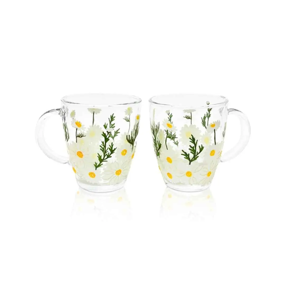Painted Daisy Mugs