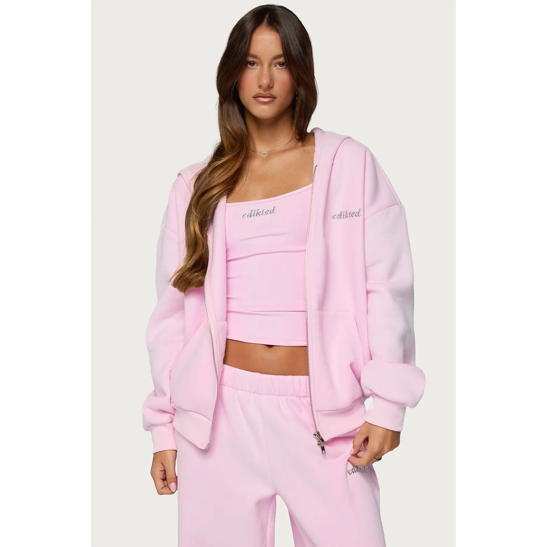 Edikted Diva Zip Up Hoodie