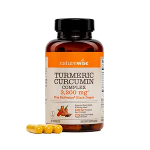 NatureWise Turmeric Curcumin Complex 3200 mg with BioPerine for Absorption - Turmeric Curcumin Supplement for Antioxidant Support - Non-GMO, Vegan, USA Manufactured