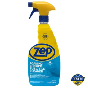 Zep Foaming Shower Tub and Tile Cleaner - 32 oz  ZUPFTT324 - No Scrub Formula, Breaks up Tough Buildup on Contact