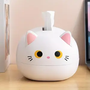 1pc Kawaii Cat Tissue Box, Cute Kitchen Napkin Holder for Home Decor, Toilet Paper Organizer for Dining Room