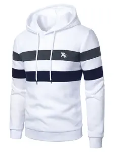 Men's Hooded Sweatshirt with Knight Embroidery, Casual Fitted Pullover for Fall & Winter, All over Print Design, Must-Have Wardrobe Item, Graphic Hoodie