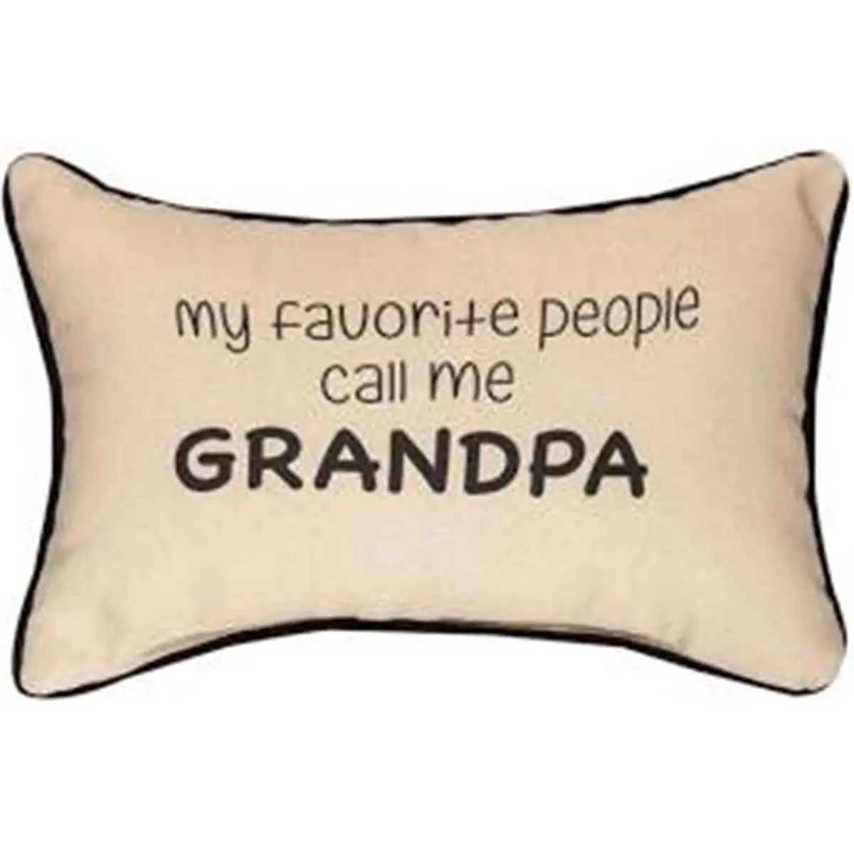 Manual Woodworkers & Weavers Woven Throw Pillow - 12.5x8.5in Direct-Print Dye-Sublimation Custom Textile Manufacturing Pillow, Polyester/Polyester Fill, "My Favorite People Call Me Grandpa", Grandparent Love Holiday Gift for Living Areas