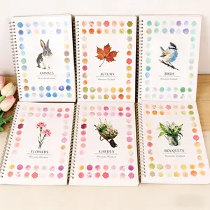 Beginner Watercolor Practice Book, Includes 12 Colors Watercolor Paints and Brushes, Adult and Kids Watercolor Workbook