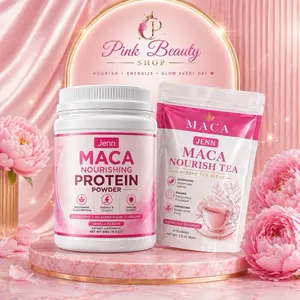Jenn Maca Nourishing Protein Powder & Tea Set - Plant-Based Blend for Daily Nutrition