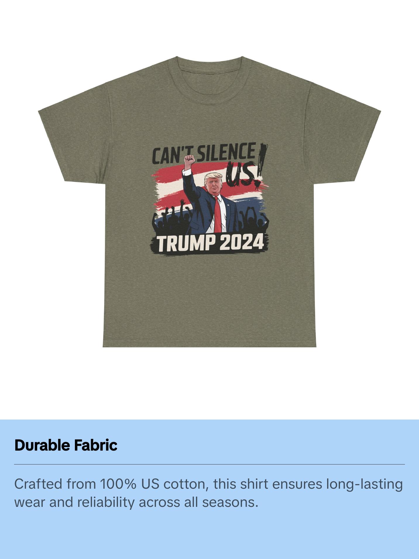 Can't Silence Us Trump - Unisex Heavy Cotton Tee