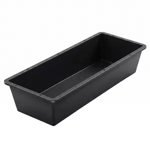 4-Piece Dual-Use Plastic Feed Trough: For Daily Feeding of Horses, Goats, Pigs & More, Adapts to Backyard, Pasture, or Stable