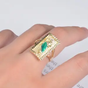 Adjustable Saint Jude & Our Lady of Guadalupe Ring for Women – Faith-Inspired Religious Jewelry