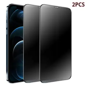 Privacy Screen Protector for iPhone 17 Pro Max, 2-Pack High-Alumina Full Coverage Tempered Glass, 30 Degree Anti-Spy, Black Edge & Dust-Proof, Accessories