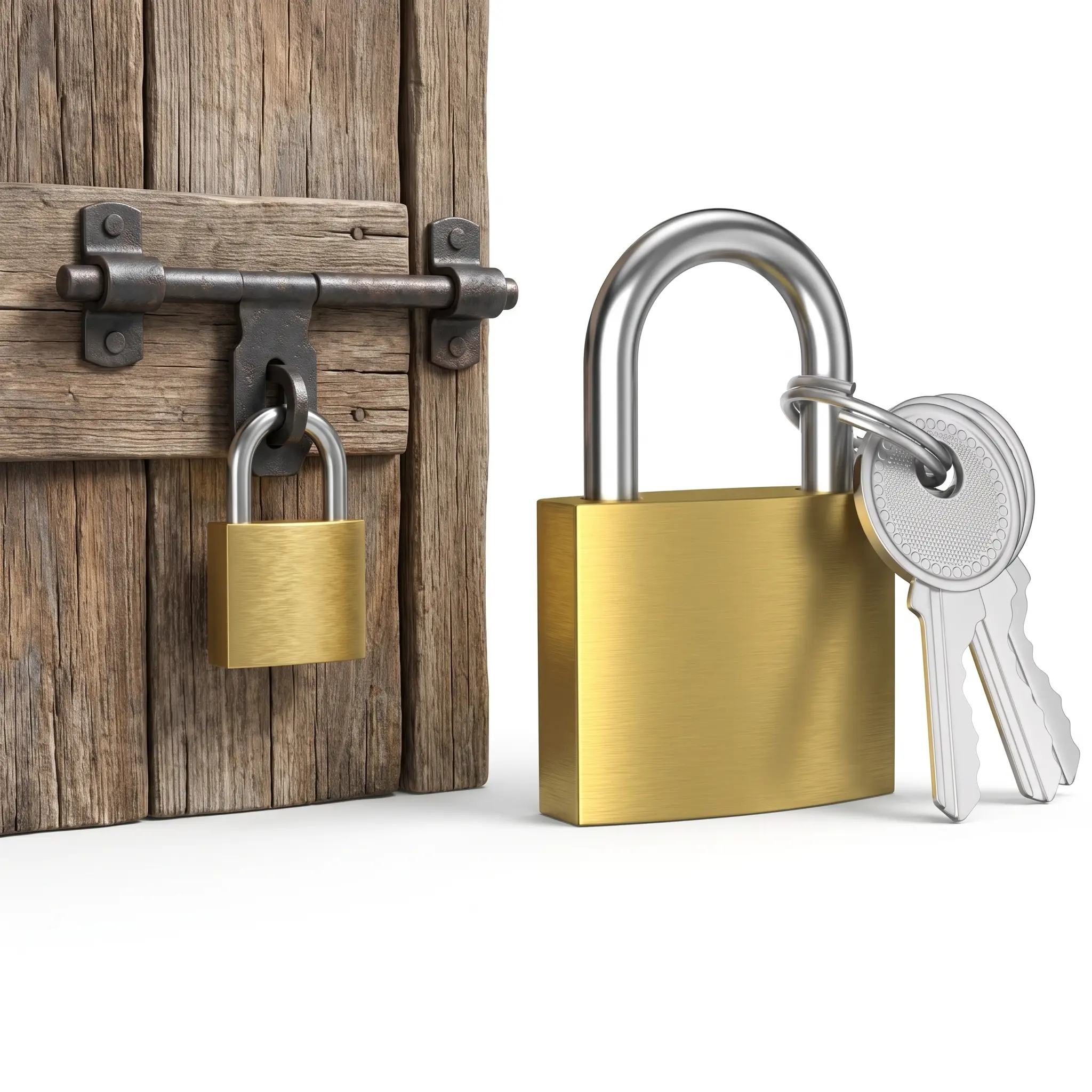 32mm Gold Hardened Alloy Padlock Set (2-Pack, 3 Keys) - Sturdy Keyed Padlocks, Heavy-Duty Anti-Theft Locks for Indoor/Outdoor Luggage, Gym Lockers