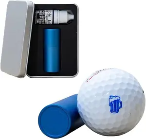 Golf Ball Stamp | Waterproof Aluminum Golf Ball Stamper with Refillable Permanent Ink, Custom Golf Ball Stamps for Golfers, Gift Ready in Aluminum Box