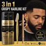 3-In-1 Temporary Hairline Enhancement Spray Kit with Free Precision Razor & sweatproof Pencil – Professional Crisp Lineup At Home (Natural Black)