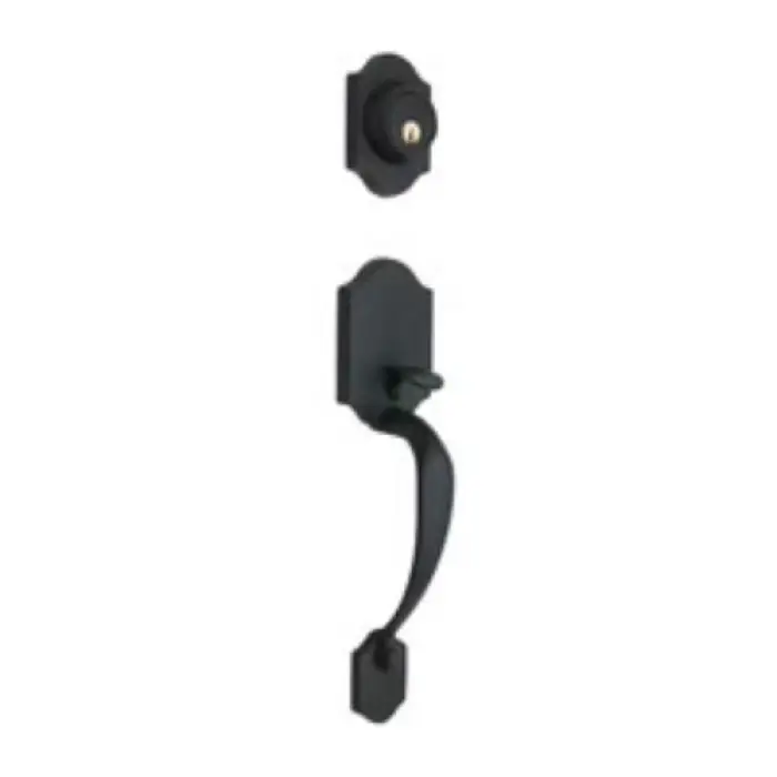 Copper Creek Hardware HZ2610BC Heritage Handleset - High-Quality Black Door Hardware with Heritage Lever Handle, Dependable for Home Users