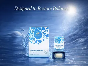 Pink&iSwan Deep Water Bomb Overnight Radiance Mask 100% Natural Sleeping Facial Treatment with Hyaluronic Acid for Intense Hydration & Brightening 7 Capsules FDA Approved Moisturizer Hydrating Skin Repair Moisturizing Moisture Hydrate