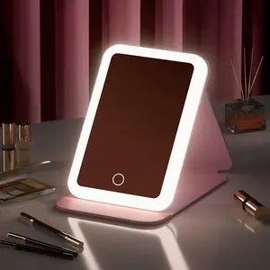 LED folding makeup mirror