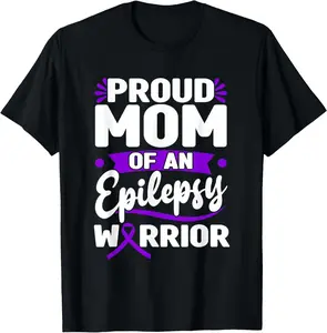 100% cotton Unisex Epilepsy Support Warrior Epilepsy Awareness Month for Women T-Shirt