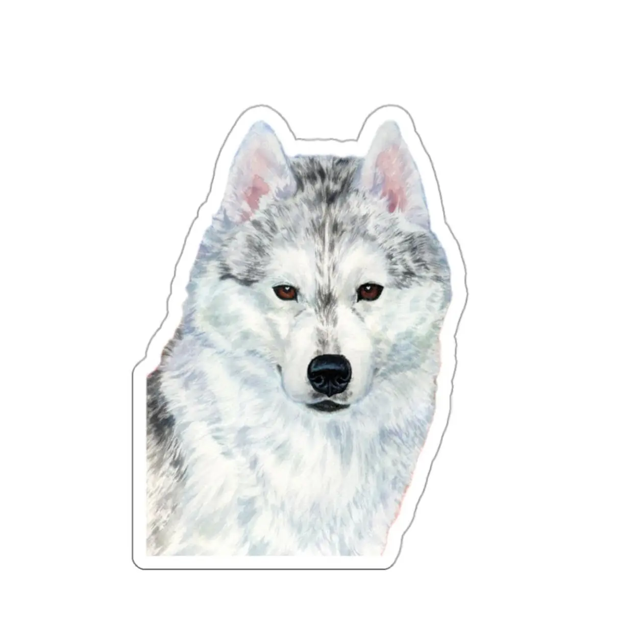 Siberian Husky dog breed Sticker, Watercolor animal stickers, fine art Stationery, Dog Lover Gift Cute Gifts for Dog Lovers
