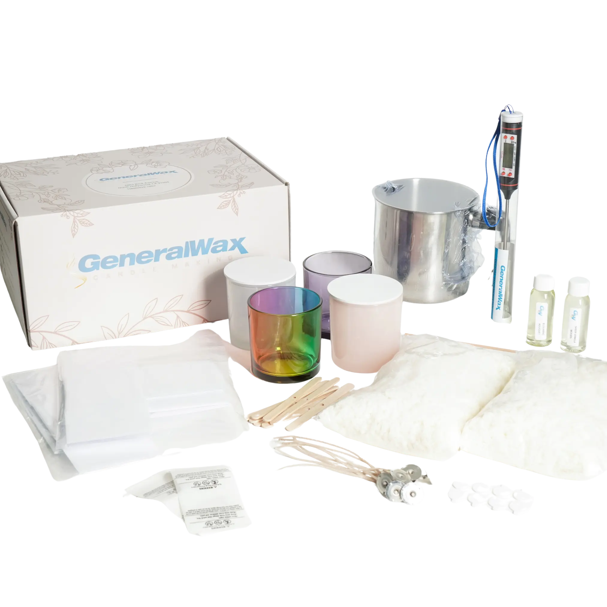 All-in-one candle-making kit with a step-by-step video tutorial