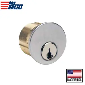 Ilco - 7165 - Mortise Cylinder - 5 Pin - 1" - Schlage C - Adams Rite Cam - KA2 - 26D- Satin Chrome - Grade 1