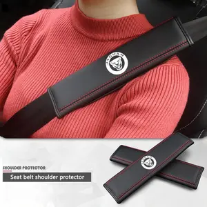 2pcs PU Leather Car Seat Belt Cover Shoulder Protection Pad Shoulder Protector Interior Accessories Car Interior Accessory For Jaguar XE XF XJ F-Type F-Pace XFR XKR XEL XFL XK XJL XJ6 XJS E-Pace